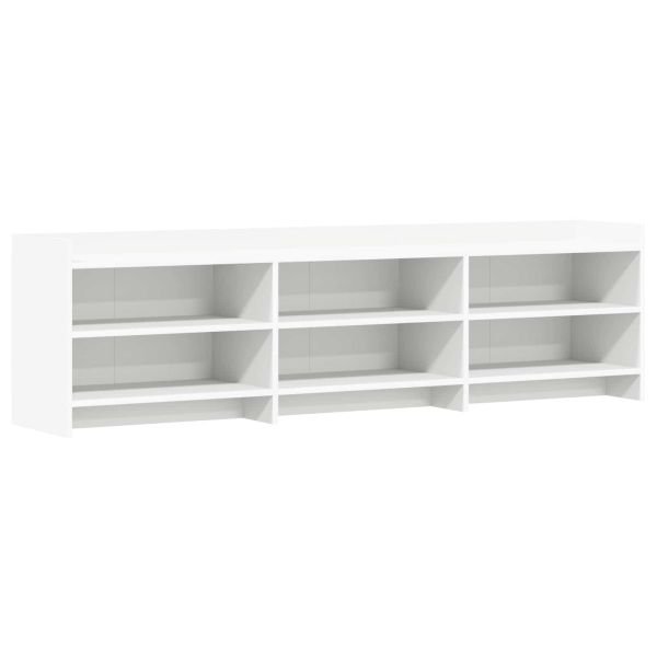 ТВ шкаф 168 x 33 x 47 см Бяло Инженерна дървесина
