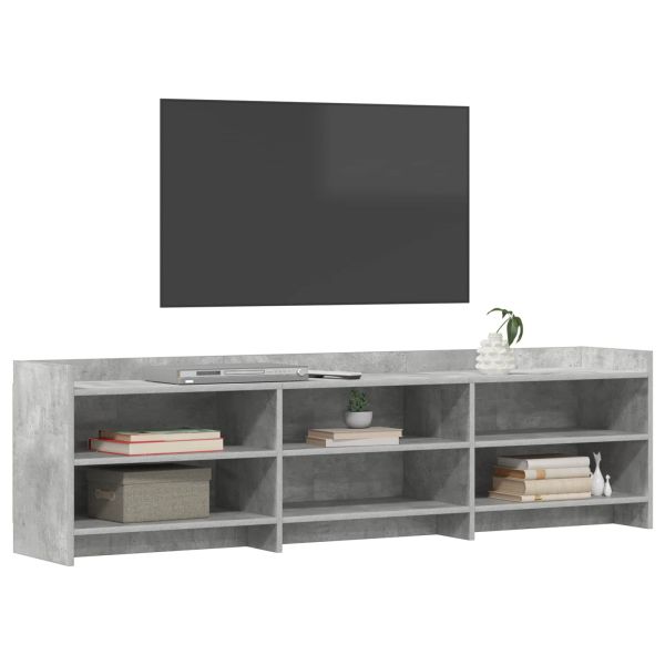 ТВ шкаф 168 x 33 x 47 см Бетонно сиво Инженерна дървесина