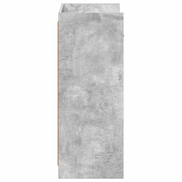 Шкаф за обувки Бетонно сиво 48 x 36 x 92 см Инженерна дървесина