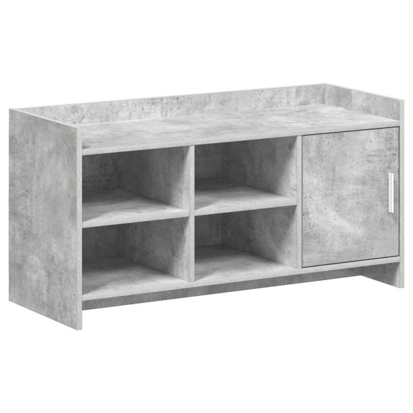 Шкаф за обувки със съхранение Бетонно сиво 100 x 39,5 x 51 см