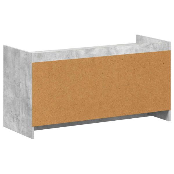 Шкаф за обувки със съхранение Бетонно сиво 100 x 39,5 x 51 см