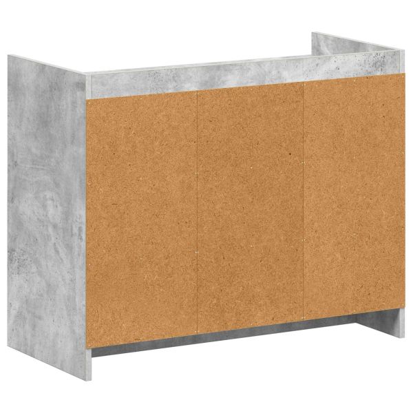 Шкаф за обувки със съхранение Бетонно сиво 85 x 39,5 x 70 см