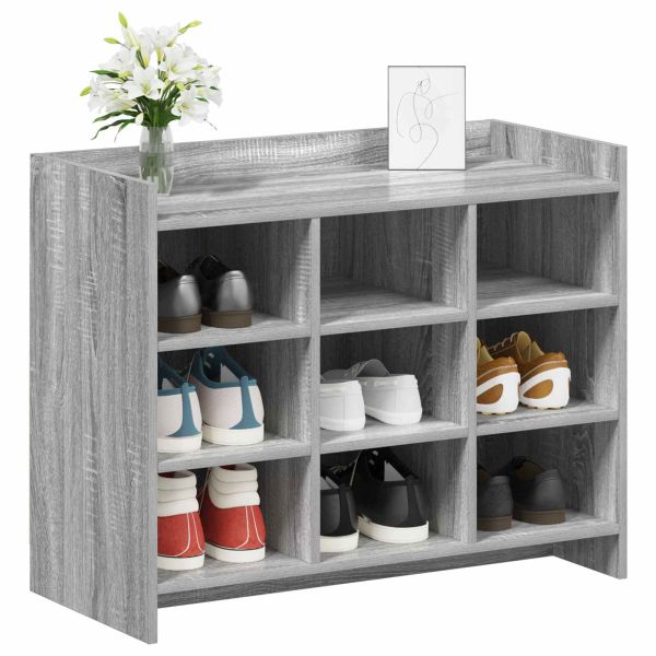 Шкаф за обувки Сив Сонома 85 x 39,5 x 70 см Инженерна дървесина