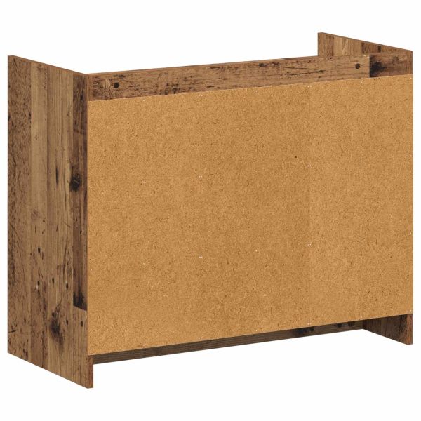 Шкаф за обувки със съхранение Старо дърво 85 x 39,5 x 70 см
