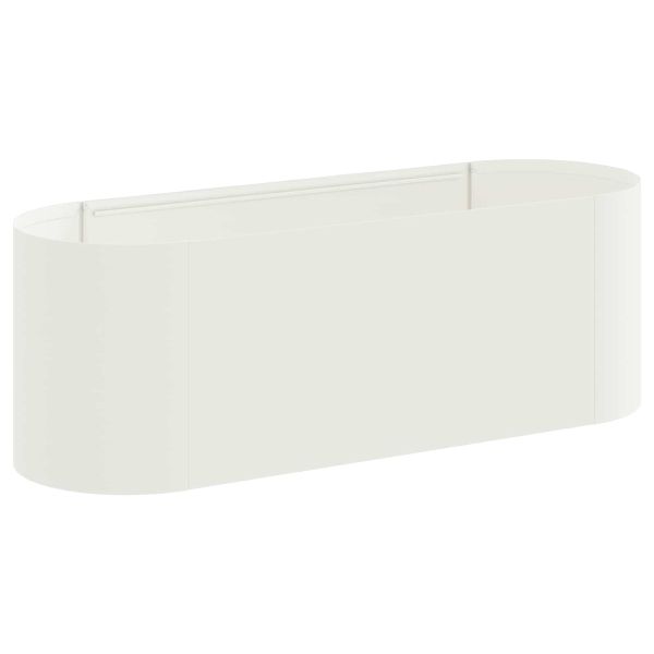 Вдигната леха за градина Бяло 120 x 40 x 40 см