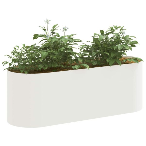 Вдигната леха за градина Бяло 120 x 40 x 40 см