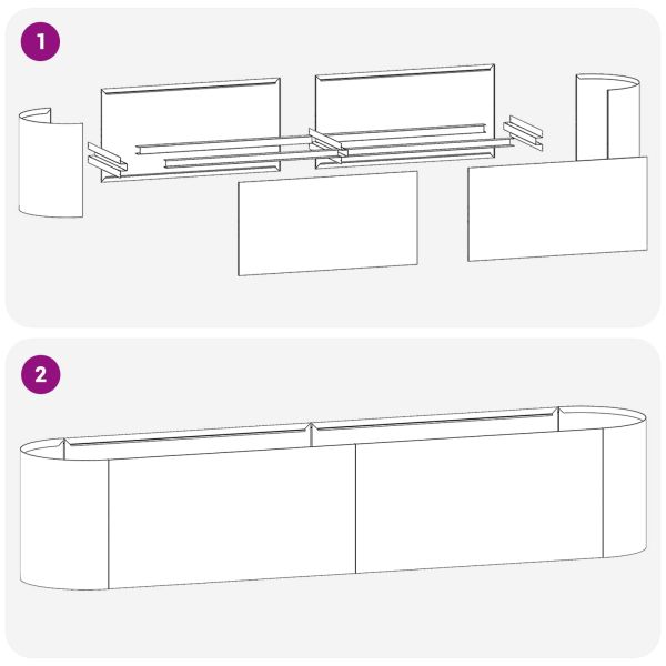 Вдигната леха за градина Черно 200 x 40 x 40 см