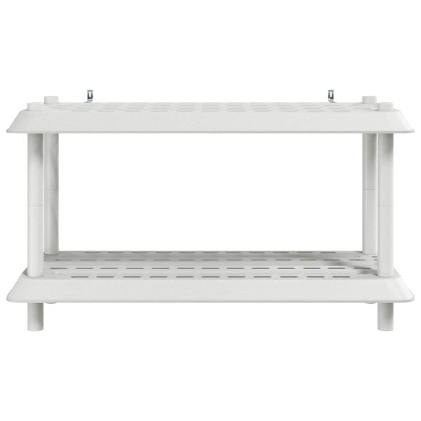 Рафтово единица 2 нива 100 x 40 x 55,5 см ПП Бяло