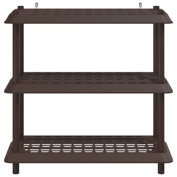 Рафтово единица 3 нива 100 x 40 x 96 см ПП Кафяво