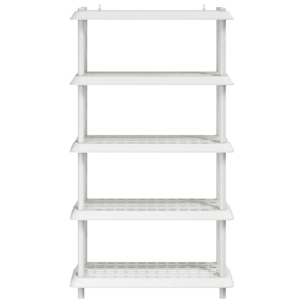 Рафтово единица 5 нива 100 x 40 x 177 см ПП Бяло