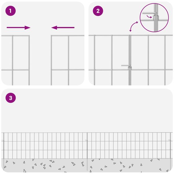 Оградата за градината с колчета 48 pcs 95 x 30 см Mesh