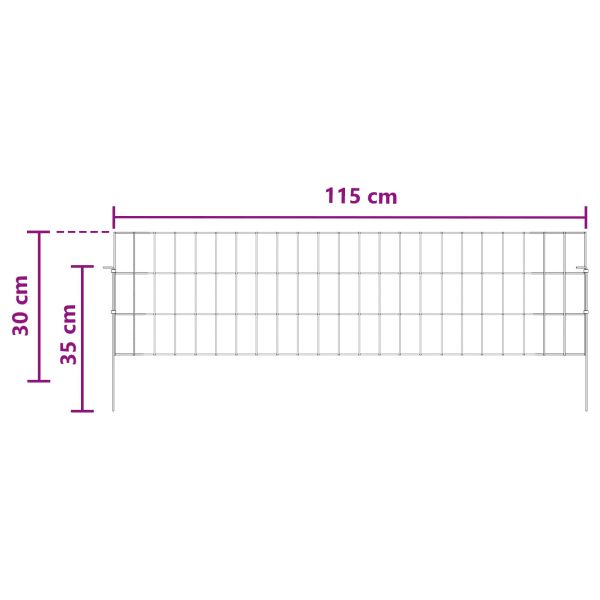 Оградата за градината с колчета 48 pcs 115 х 30 см Mesh