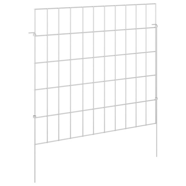 Оградата за градината с колчета 48 pcs 55 x 50 см Mesh