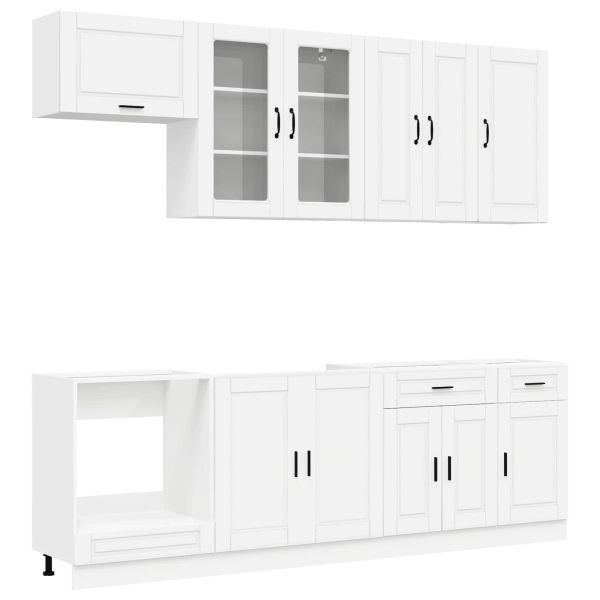 Кухненски единица PORTO 8 pcs Бяло Инженерна дървесина