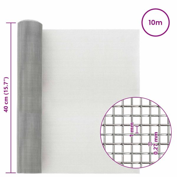 Мрежест екран 40 x 1000 см 20 Mesh Неръждаема стомана 201