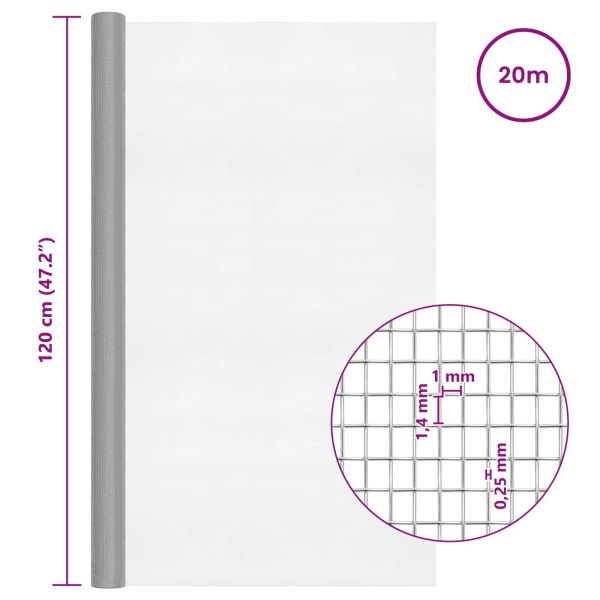 Мрежест екран 120 x 2000 см 18 mesh Неръждаема стомана 304