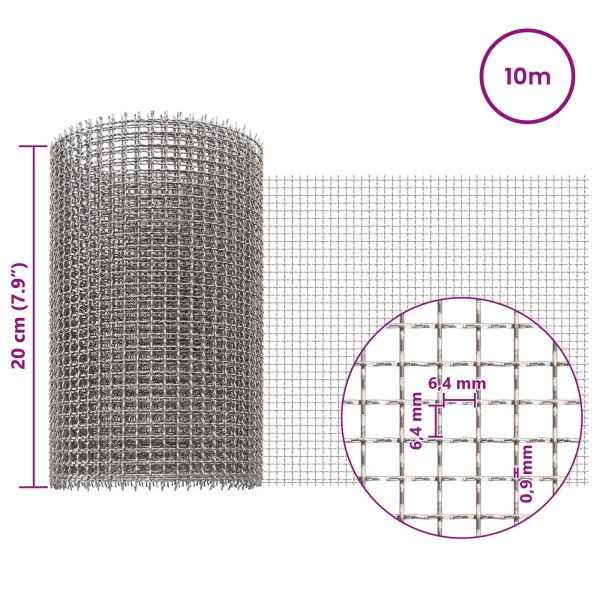 Мрежест екран 20 x 1000 см 3 Mesh Неръждаема стомана 201