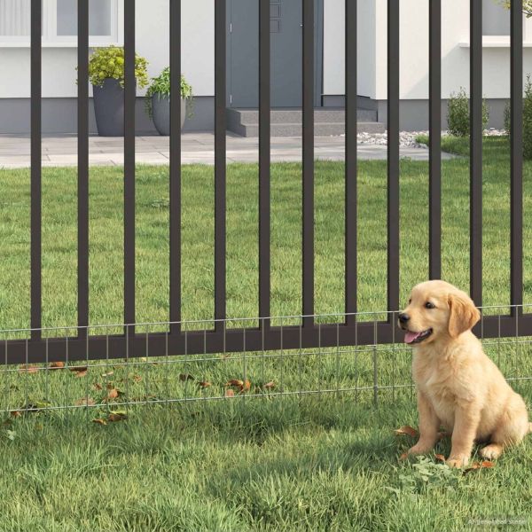 Оградата за градината с колчета 12 pcs 115 х 30 см Mesh