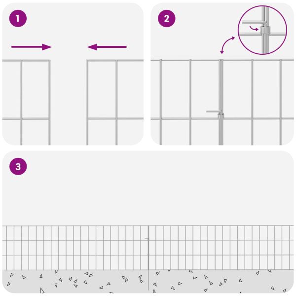 Оградата за градината с колчета 12 pcs 115 х 30 см Mesh