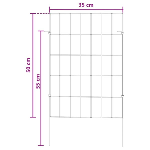 Оградата за градината с колчета 24 pcs 35 x 50 см Mesh