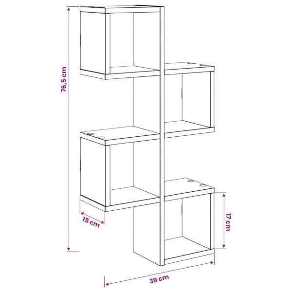 Плаващ рафт Монтиране на стена Дъб артизан 87 x 20 x 55 см
