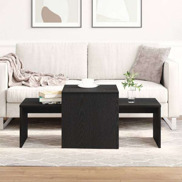 Стифиращи масички Черния дъб 100 x 48 x 40 см Инженерно дърво