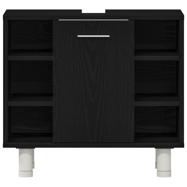 Шкаф за баня с рафт Черния дъб 60 x 32 x 54 см Инженерно дърво