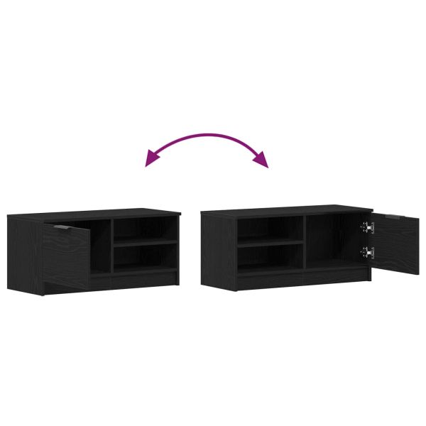ТВ шкаф 2 pcs Черния дъб 80 x 35 x 36,5 cm Инженерно дърво