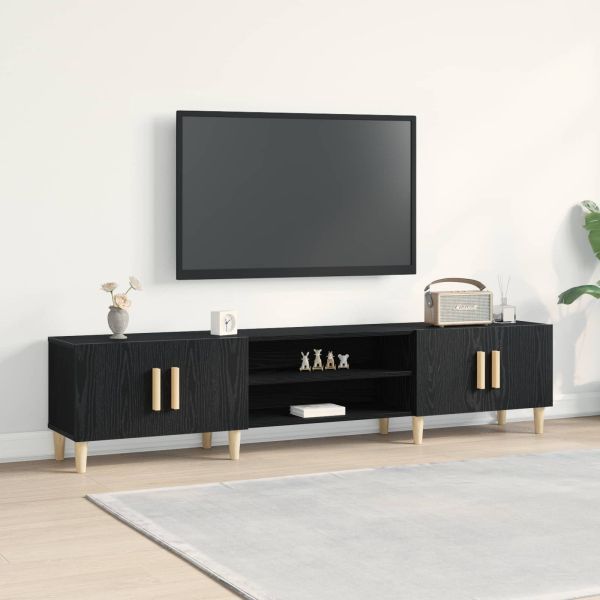 ТВ шкаф Черния дъб 180 x 31,5 x 40 см Инженерно дърво