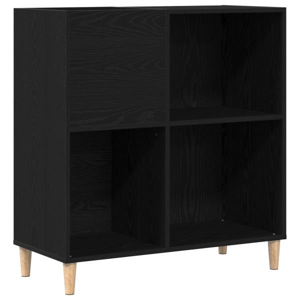 Шкаф за грамофонни плочи с рафт Черния дъб 84,5 x 38 x 89 см