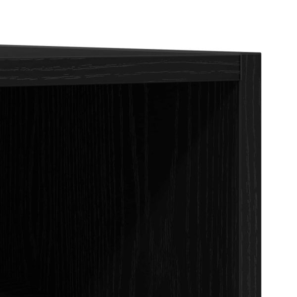 Шкаф за грамофонни плочи с рафт Черния дъб 84,5 x 38 x 89 см