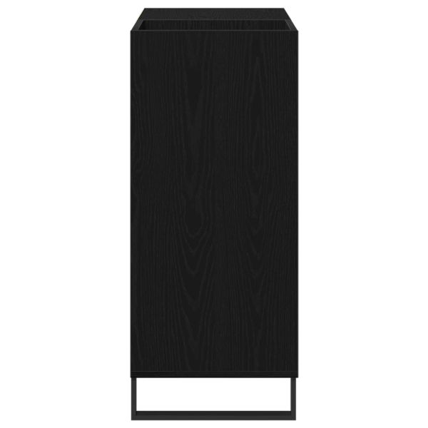 Шкаф за грамофонни плочи с рафт Черния дъб 85 x 38 x 89 см