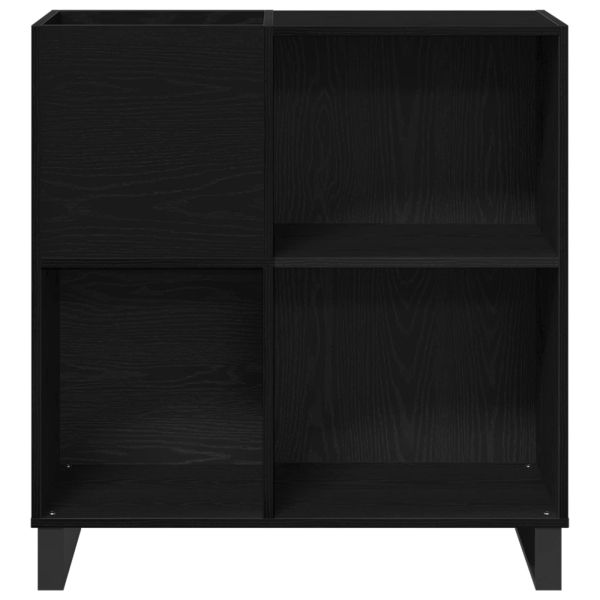 Шкаф за грамофонни плочи с рафт Черния дъб 85 x 38 x 89 см