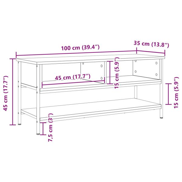 Комплект ТВ шкаф Черния дъб 100 x 35 x 45 см Инженерно дърво
