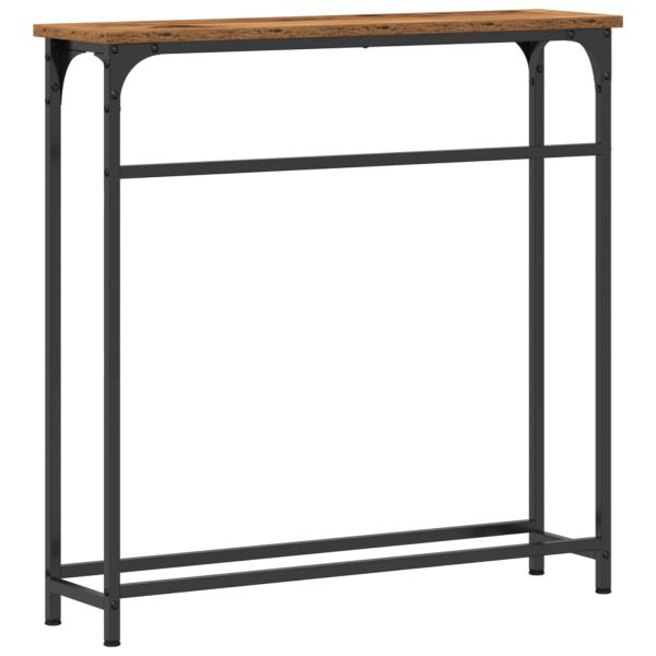 Конзолна маса Старо дърво 75 x 19,5 x 75 см Инженерно дърво