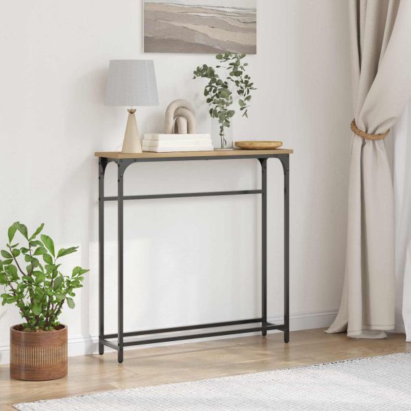 Конзолна маса Дъб 75 x 19,5 x 75 см Инженерно дърво