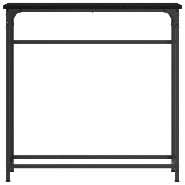Конзолна маса Черния дъб 75 x 19,5 x 75 см Инженерно дърво