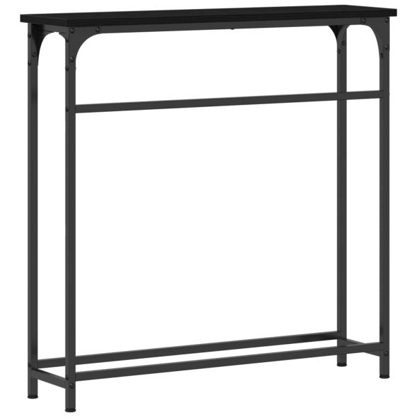 Конзолна маса Черния дъб 75 x 19,5 x 75 см Инженерно дърво