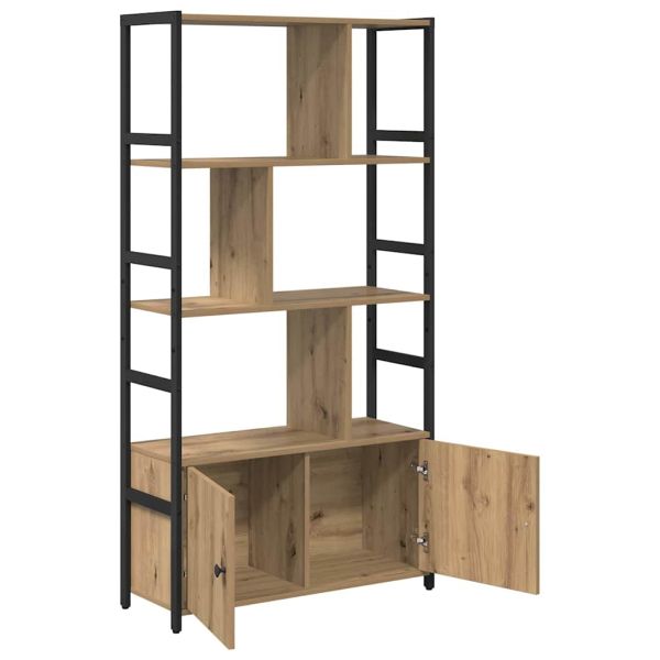 Рафт за книги 80 x 30 x 155,5 см Инженерна дървесина Дъб
