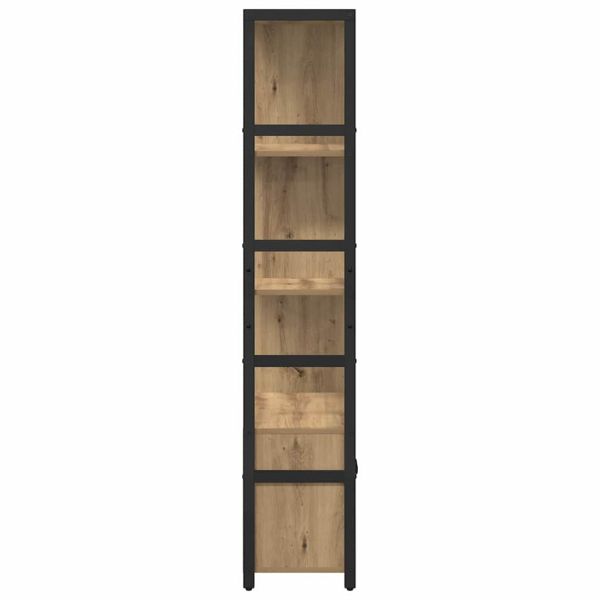 Рафт за книги 80 x 30 x 155,5 см Инженерна дървесина Дъб