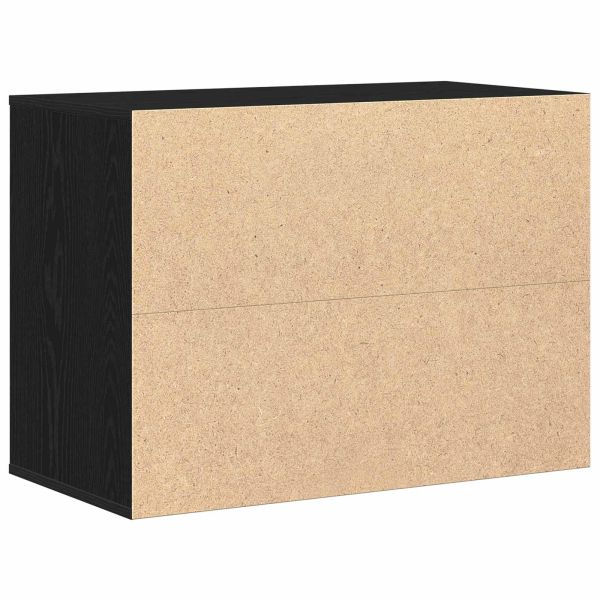 Чекмеджетен шкаф Черно 80 x 41 x 58 см Инженерно дърво