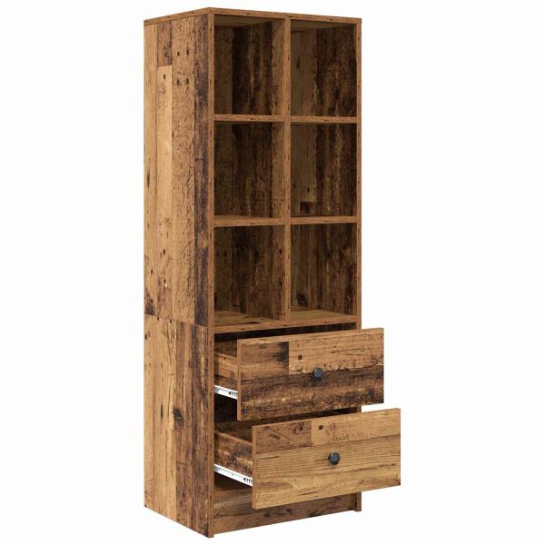 Висок шкаф с чекмедже Старо дърво 45,5 x 34 x 127 см