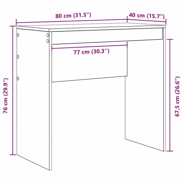 Бюро Бяло 80 x 40 x 76 см