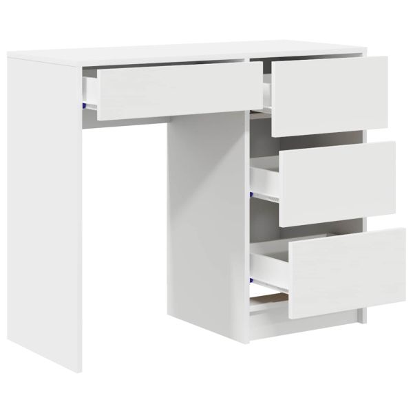 Бюро Бяло Инженерна дървесина 90 x 37.5 x 75 см