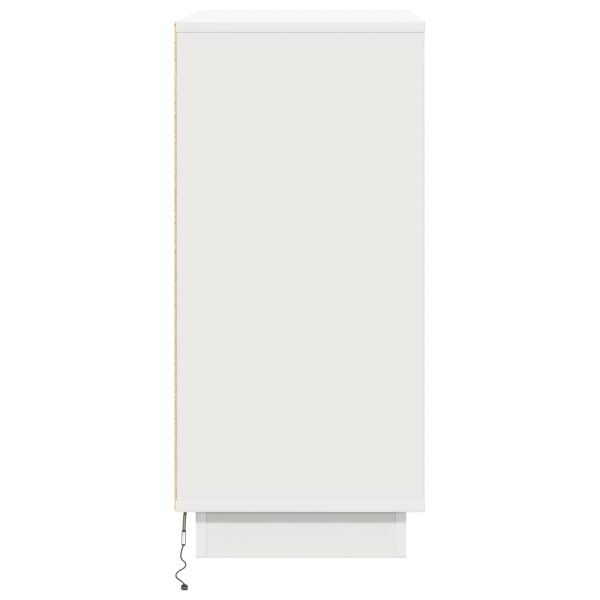 LED конзолна маса за Бяло 71 x 34,5 x 75 см Инженерно дърво