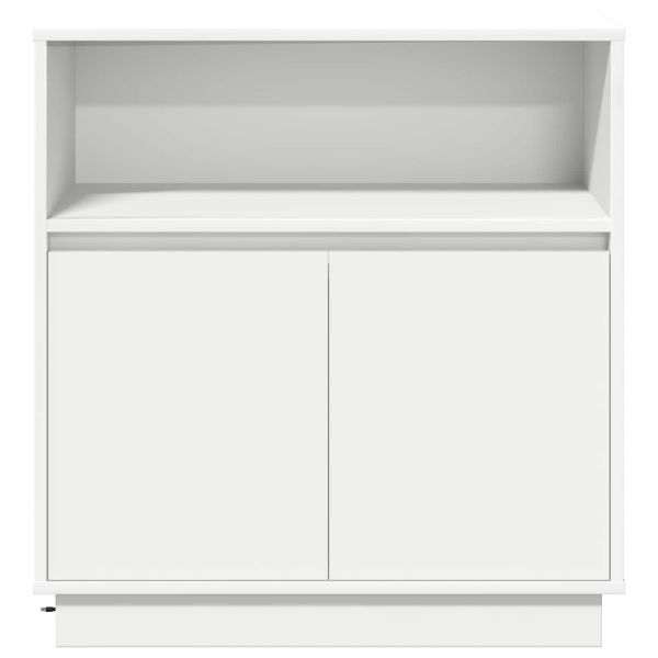 LED конзолна маса Бяло 71 x 34,5 x 75 см Инженерно дърво