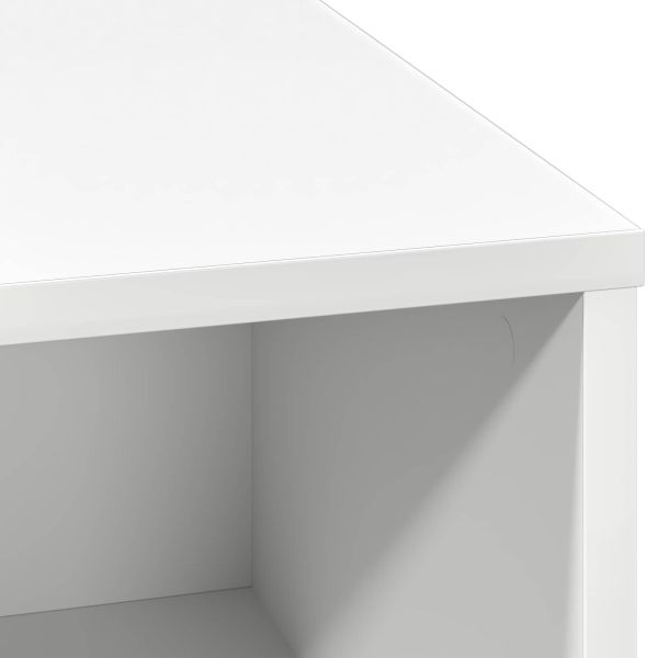 LED конзолна маса Бяло 71 x 34,5 x 75 см Инженерно дърво