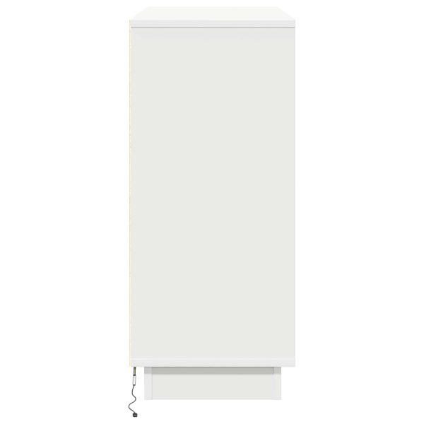 LED конзолна маса Бяло 90 х 32 х 75 см Инженерно дърво