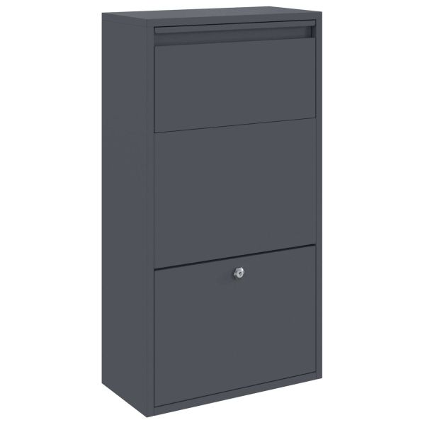Пощенска кутия за пратки Антрацит 44 x 22 x 82 см Стомана
