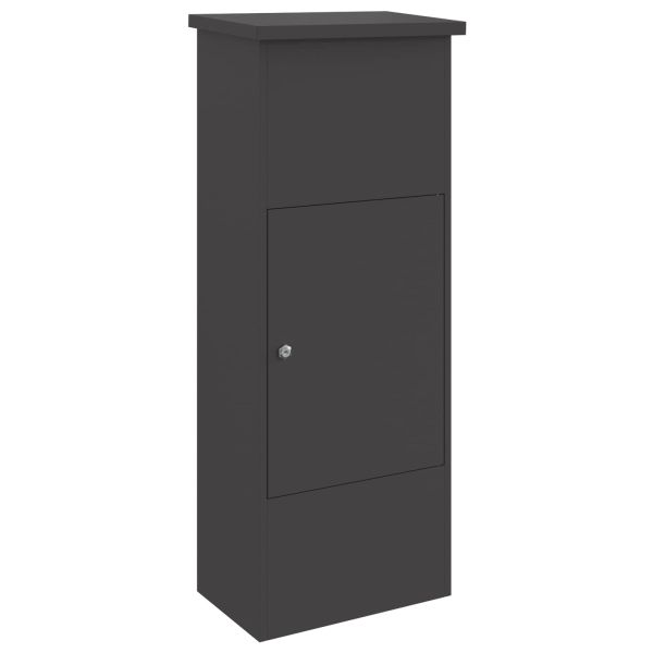 Пощенска кутия за пратки Черно 44,5 x 29 x 110,5 см Стомана